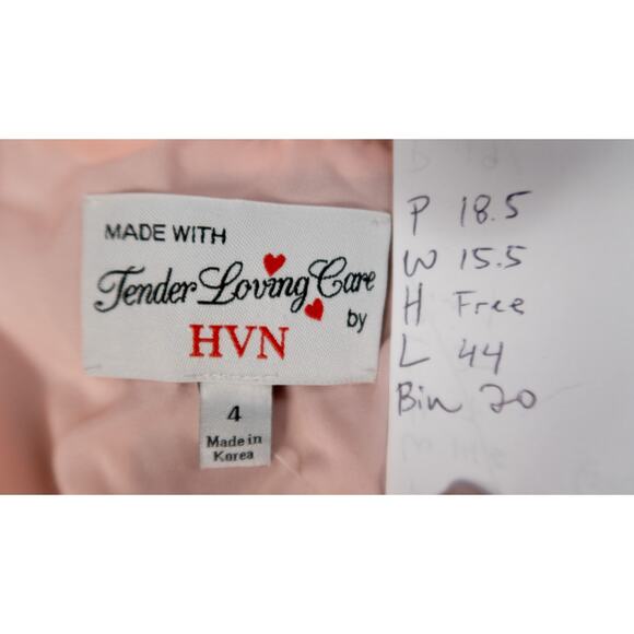 HVN 'Morgan' Blush Pink Silk Velvet Midi Dress US 4 NWT $795 - Picture 11 of 11